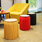 创意设计家具 十八纸凳子简约牛皮纸矮圆凳个性折叠凳家居客厅-淘宝网