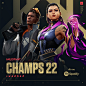 Photo by VALORANT Thailand on August 31, 2022. May be an image of 1 person and text that says 'VALORANT CHAMPS 22 เพลย์ลิสต์ ฟังเลย ลย ฟัง Spotify'.