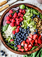 Berry Feta Spinach Salad with Strawberry Poppy Seed Dressing