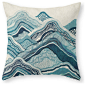 Society6 Blue Hike, Throw Pillow, Indoor Cover, 16"x16" contemporary-decorative-pillows