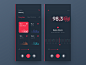 Radio App music player red trending ux ui ios radio fm dark app radio app