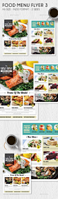 食品菜单传单模板InDesign INDD。 下载地址：http://graphicriver.net/item/food-menu-flyer-3/15595216?ref=ksioks