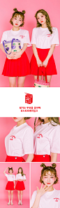 strawberry milk.달콤소녀 skirt by 츄(chuu) : ★ 테니스스커트는 츄! 오직츄! ★허리라인에 귀욤귀욤 딸기자수♡전컬러 갖고 싶은 큐롯팬츠~ 활동성,실용성 갑!!                                                                                                                                                       