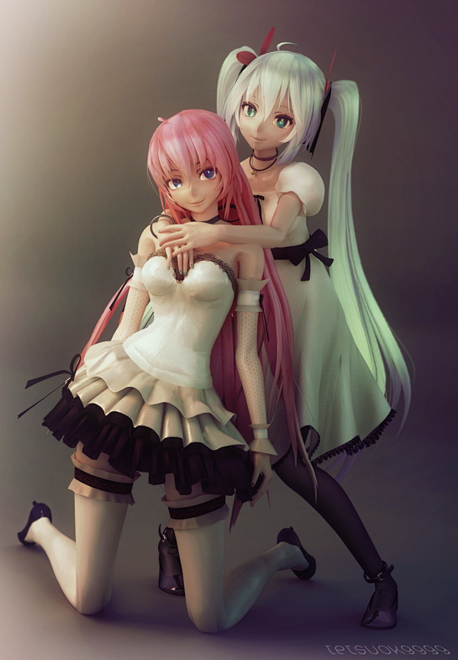 Miku and Luka by ~te...