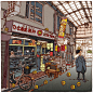 100张东京街景速写 100 views of Tokyo by Shinji Tsuchimochi - 灵感日报 :   日本的街道小巧精致，丰富而不杂乱，非常适合将其摄入画面之中。 这位来自东京本地的插画师Shinj…