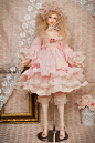 SD - OOAK Rosy Dream Romantic Vintage Set for SD bjd doll - Baby Chantilly Atelier : Welcome to BABY CHANTILLY BJD world!    Let me introduce you OOAK (one of a kind) Rosy Dream Set for SD/SD13 and similar BJD girl sizes.   
