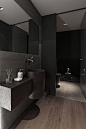 Interior, Black Bathroom Design Ideas Stainless Faucet Wooden Flooring Mirror Small Bathroom Design Bathroom Design Gallery Bathroom Home De...: 