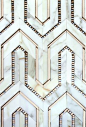 Metallic Tile, Pattern, Gold and White: 