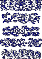 青花瓷传统纹样，设计创作、手绘、刺绣都能用到