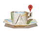 Google Origami (2 of 3) : We were asked to create a global print and OOH campaign encouraging small businesses to register on Google. The solution was to commission renowned origami artists to transform Google Maps into works of art shaped like items foun