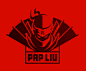 Pap-LIU俱乐部标志设计 忍者 扇子 日本 红色 商标设计  图标 图形 标志 logo 国外 外国 国内 品牌 设计 创意 欣赏