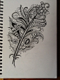 Zentangle feathers | Flickr - Photo Shar……_来自alpha_f的图片分享-堆糖网