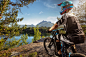 Bike's : Bike's in the mountain. Mountain bike. Ride bike near the lake in the mountain.