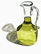 橄榄油,玻璃罐,插画