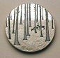 Brooch | Jane Dodd. "Deer in the Wood".   