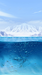 夏季海洋冰山PSD分层H5背景高清素材 蓝天 设计图片 免费下载 页面网页 平面电商 创意素材