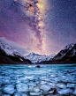 新西兰超高清星空极光摄影图片，国外天文摄影师花了整个冬天拍摄的夜景，每一张都是壁纸啊，简直美哭了。 ​​​​