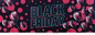 黑色星期五销售旗帜与百分号气球, 折扣标志在粉红色和黑色风格零售, 购物, 销售或黑色星期五促销.