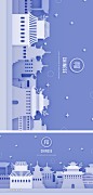 【乐分享】艺术简直花纹鼓楼现代城市海报PSD素材_平面素材_乐分享-设计共享素材平台 www.lfx20.com