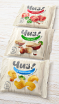 CHEESE! packaging : C H E E S E !The new line of Vitako cheese in 3 SKU.Redesign of these well-known Kaliningrad products was done in 2015. The emphasis was pointed straight on taste to differ from competitors. No product shown but filling. Clean and disc