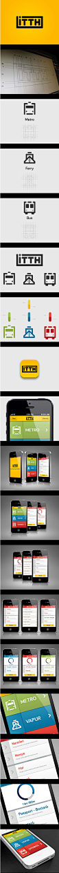 Public Transportation iPhone App on Behance *** "İTTH" stands for "İzmir Toplu Taşıma Haritası" (Izmir Public Transportation Map). Its an application to help Izmir citizens and tourists in Public Transportation. It shows the shortest r