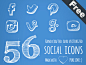 Social Icons Freebie by Agata Kuczminska in 40个圣诞矢量图标的饕餮大餐下载