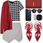 A fashion look from March 2014 featuring La Garçonne Moderne cardigans, Valentino pumps and Yves Saint Laurent clutches. Browse and shop related looks.