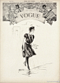 VOGUE时尚网：1899年7月VOGUE杂志手绘封面。