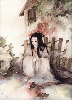 蓝梦采集到花女词