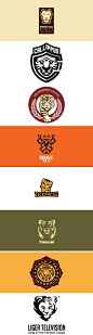 以老虎为主题元素的创意logo设计集锦 更多http://t.cn/zQH8VYb