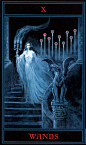 哥特塔罗 - The Gothic Tarot - 权杖十 - Ten Of Wands