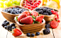 General 1920x1200 food lunch closeup fruit wooden surface strawberries blackberries blueberries bowls