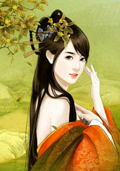手绘古装美女