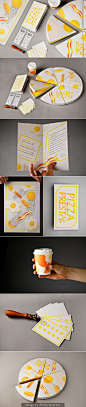 Graphic Design: Amanda Berglund's great identity for a breakfast pizza place: