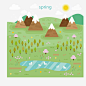 春天树林矢量图高清素材 扁平 春天 树林 绿色 矢量图 免抠png 设计图片 免费下载
