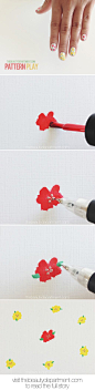 floral mani how-to! #美甲#