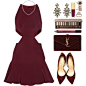 A fashion look from November 2014 featuring short cut out dresses, d'orsay shoes and velvet handbag. Browse and shop related looks.