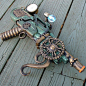 A really cool Steampunk gun on Etsy...Love the colors!...No idea what this is but it looks awesome