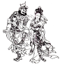 唐代画家吴道子线描人物19 - 老泥鳅素描论坛 http://www.laoniqiu.com #素描#
