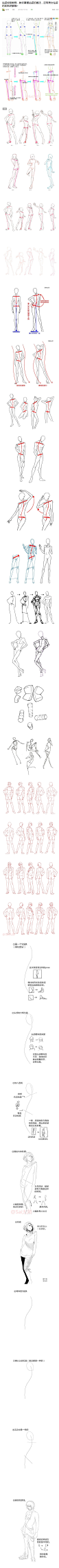 站姿绘制教程，教你掌握站姿的画法，还有男女站姿的区别讲解哦~