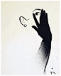 The Black Glove, by Renè Gruau, ca.1950
