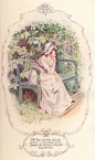 1907年版本的《傲慢与偏见》的插画绘本，复古的衣服都好美