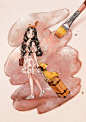 旅行的色彩 ~ 来自韩国插画家Aeppol 的「森林女孩日记」系列插画。