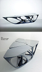 Mesa (geometric coffee table) Designed by Zaha Hadid. Vitra Edition 2007