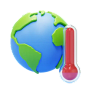 Earth Temperature 3D Icon