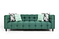 Delano Sofa in Emerald Linen by ModShop: