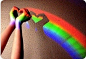 PEERLESs、彩虹、心、手影、爱心