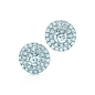 Tiffany Soleste 铂金镶钻耳环。 | Tiffany & Co.