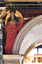 1890—1891年 维也纳分离派绘画大师 Gustav Klimt 古斯塔夫·克里姆特 为维也纳艺术史博物馆创作了十三副壁画 