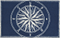 Compass Doormat, Navy beach-style-outdoor-rugs